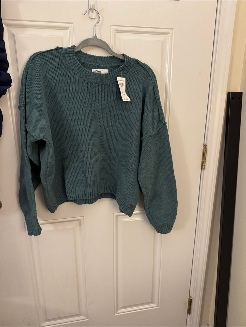 Hollister Chunky Crewneck Sweater in Hunter Green